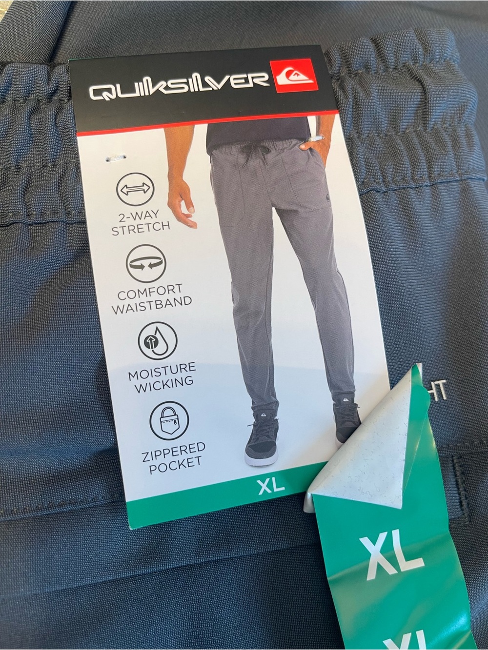Quiksilver Men’s Charcoal Gray Performance Joggers